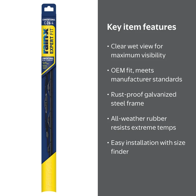 Rain-X Expert Fit Conventional Windshield Wiper Blade C-26