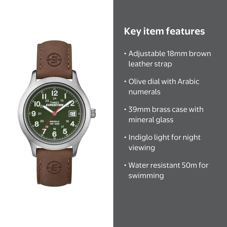 Timex Men's Expedition Metal Field Brown/Green 39mm Outdoor Watch