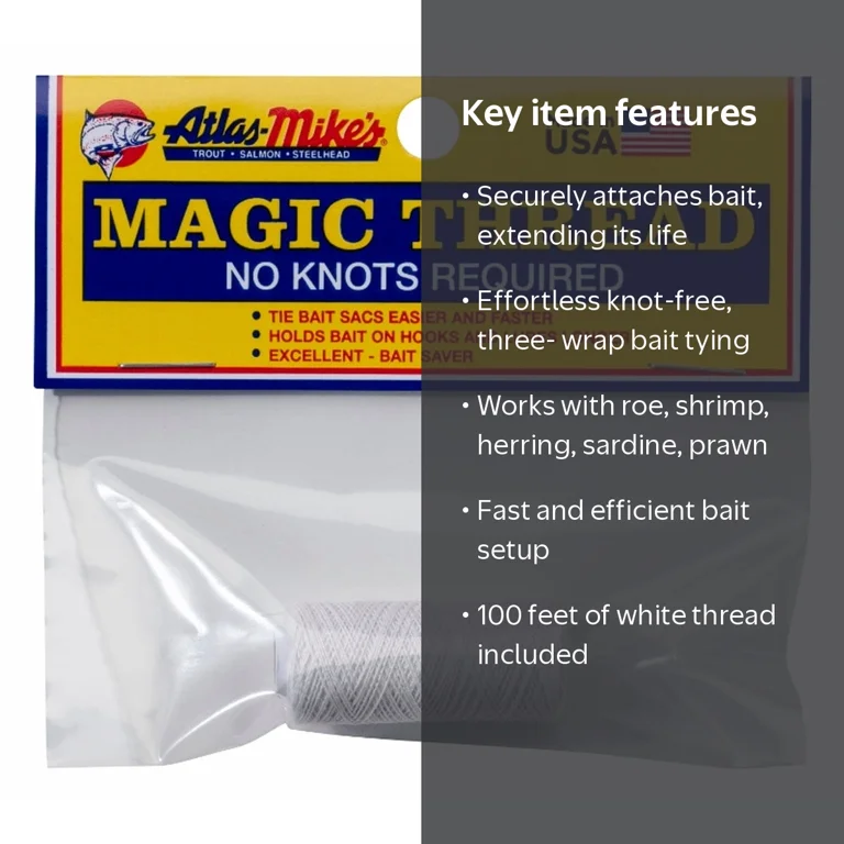 Atlas Mike's Magic Thread for Securing Bait and Bait Sacs, 100