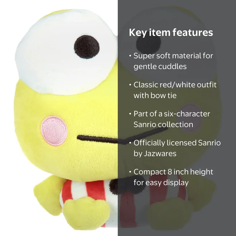 Hello Kitty and Friends, Keroppi, 8 inch Plush Classic Series