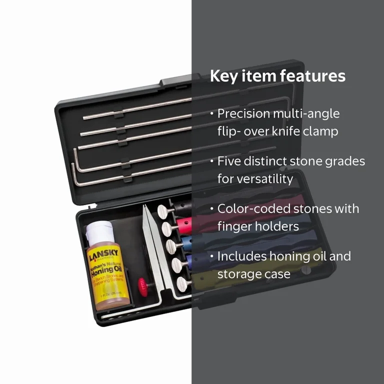 Lansky Deluxe 5-Stone System Knife Sharpening Kit LKCLX - Walmart.com