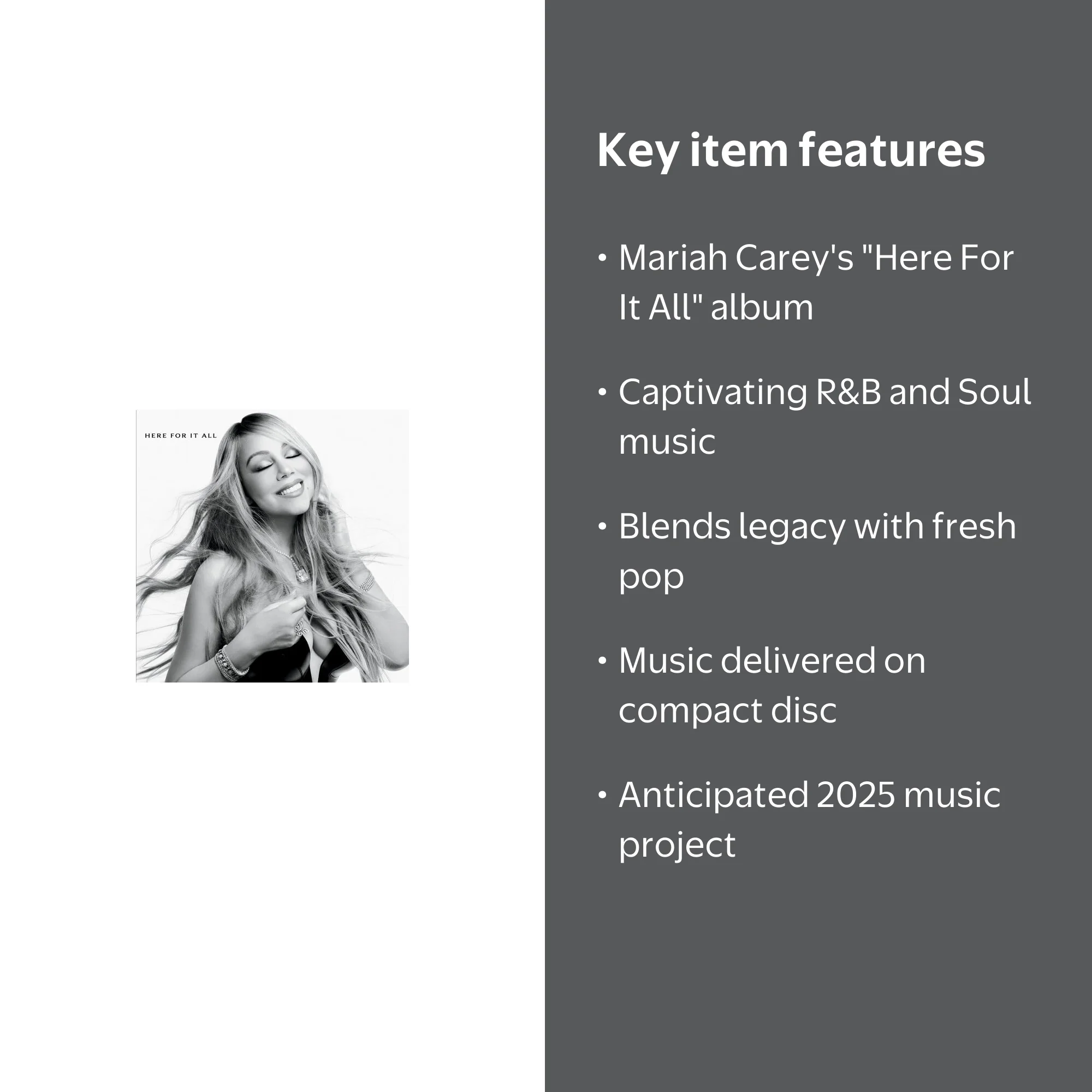 Mariah Carey - Here For It All - Music & Performance - CD