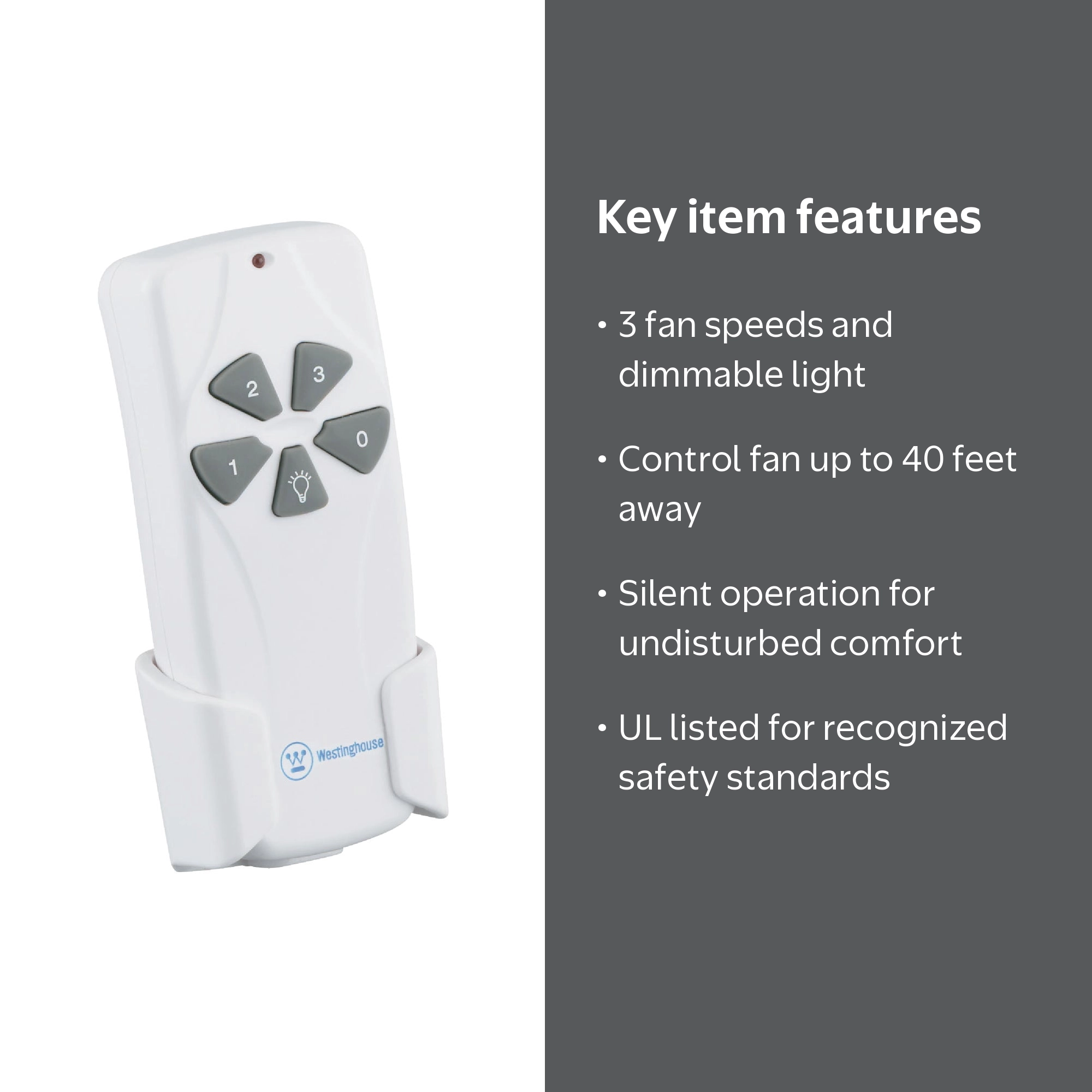 Westinghouse Universal 3-Speed Ceiling Fan Remote Control 77870