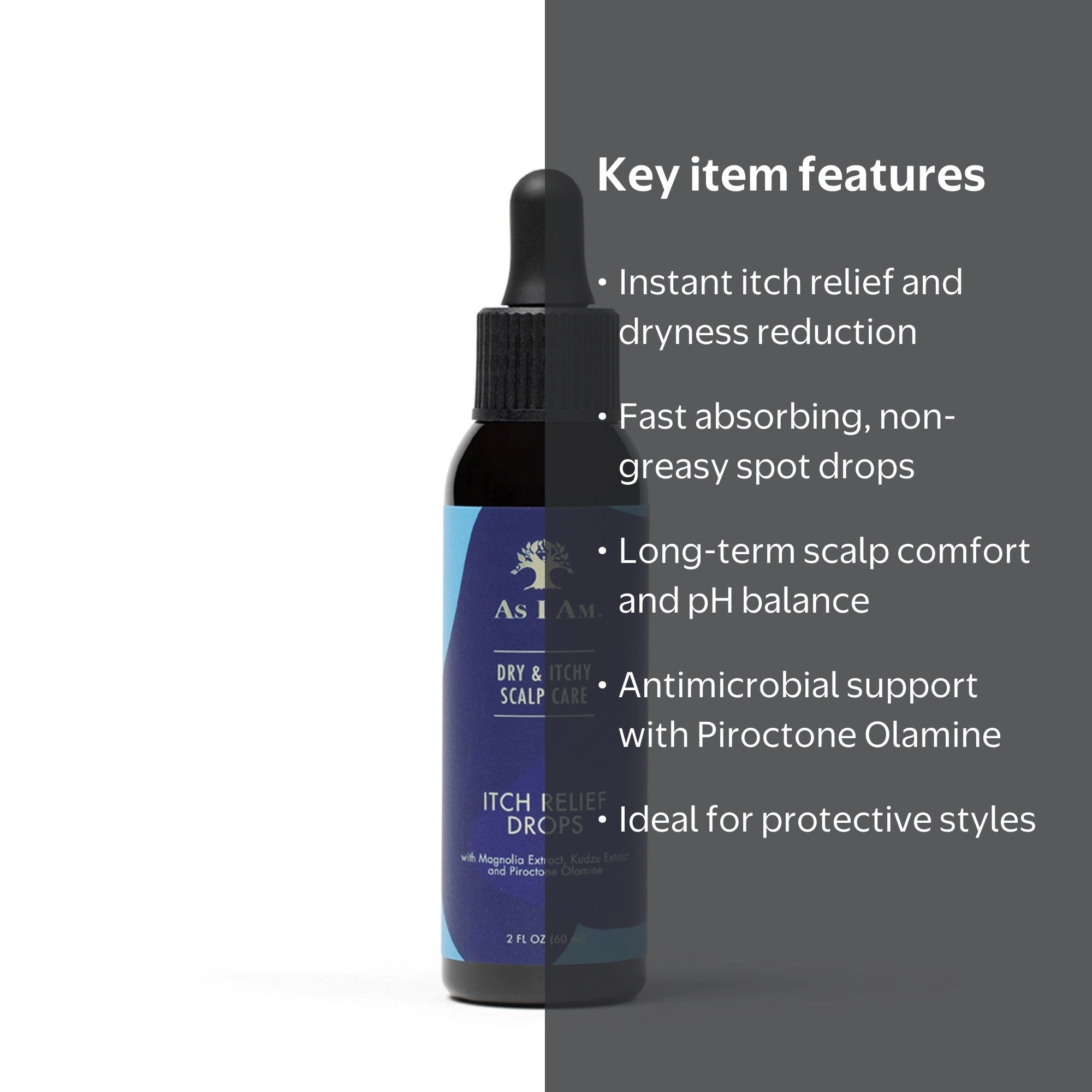 ipamorelin acetate itchy As I Am Dry & Itchy Scalp Care Spot Drops – Soothing for Flakes & Itch – 2  fl oz (Magnolia Extract, Kudzu Extract & Piroctone Olamine)