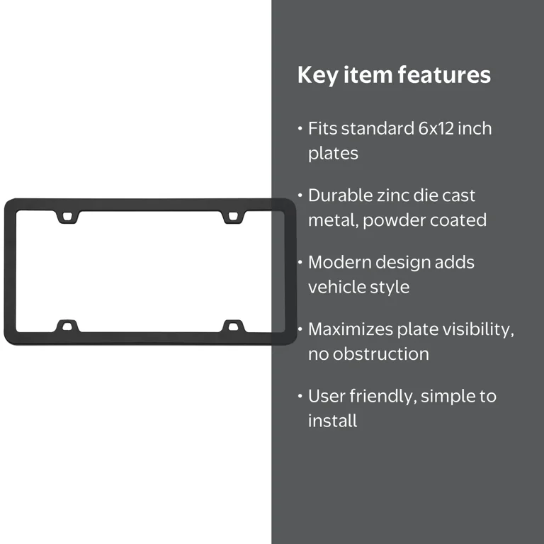 Cruiser Accessories 15050 License Plate Frame - Neo, Black