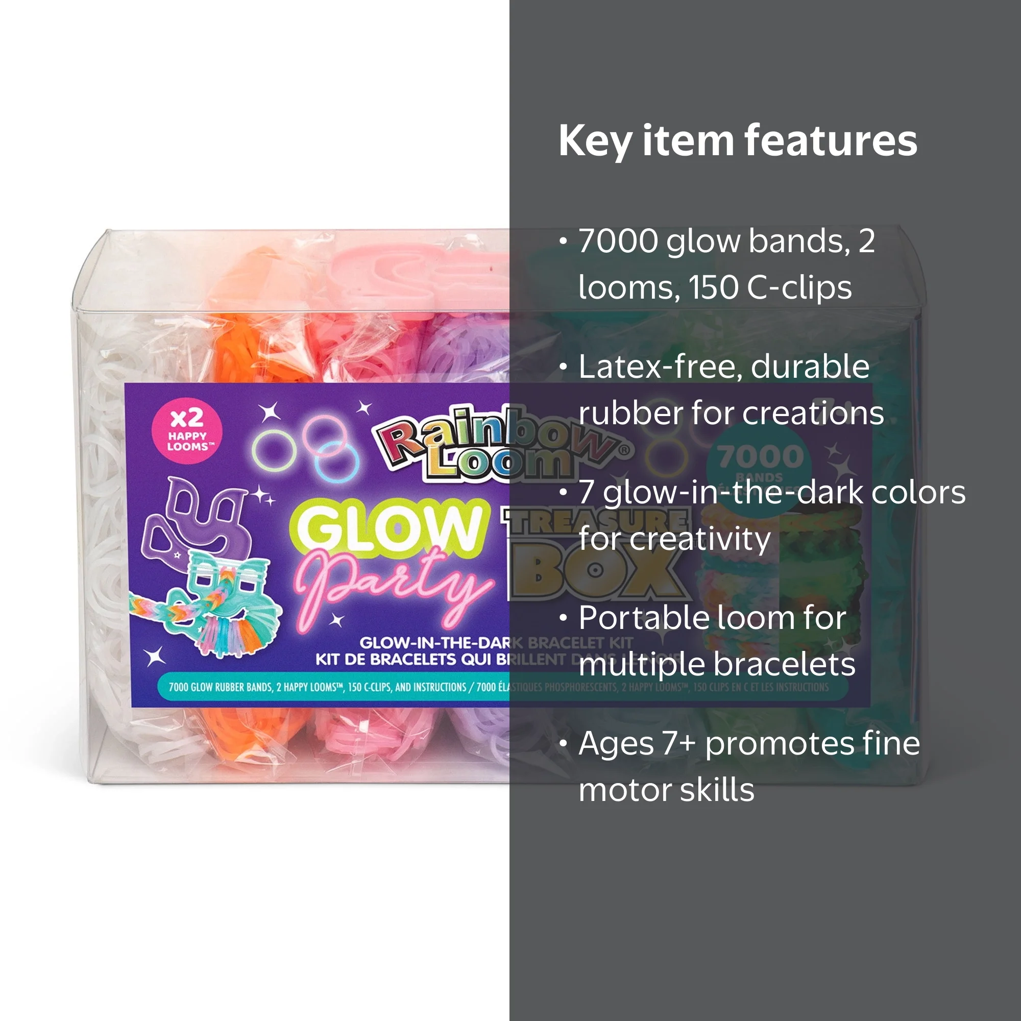 Rainbow Loom: Glow-In-The-Dark Treasure Box Jewelry Kit - Walmart.com