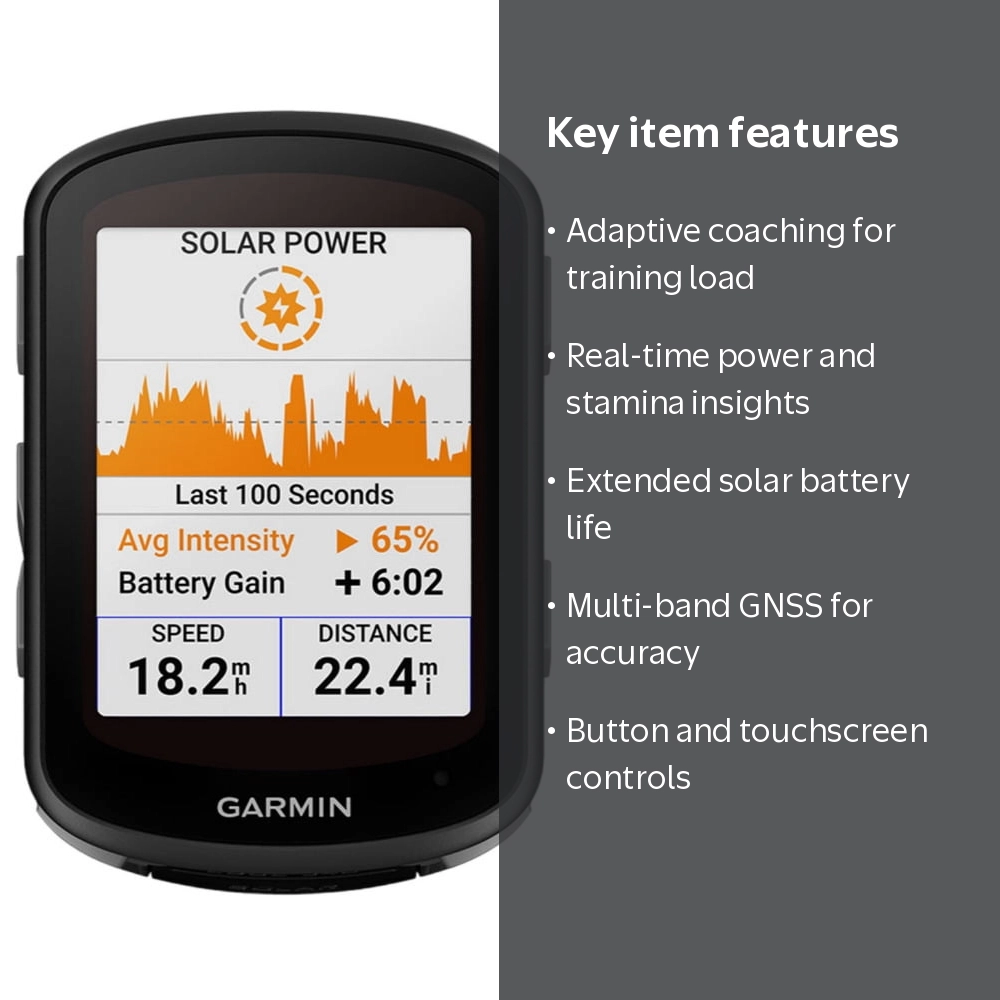 Garmin Edge 840 Solar GPS Cycling Computer with Bike Navigation