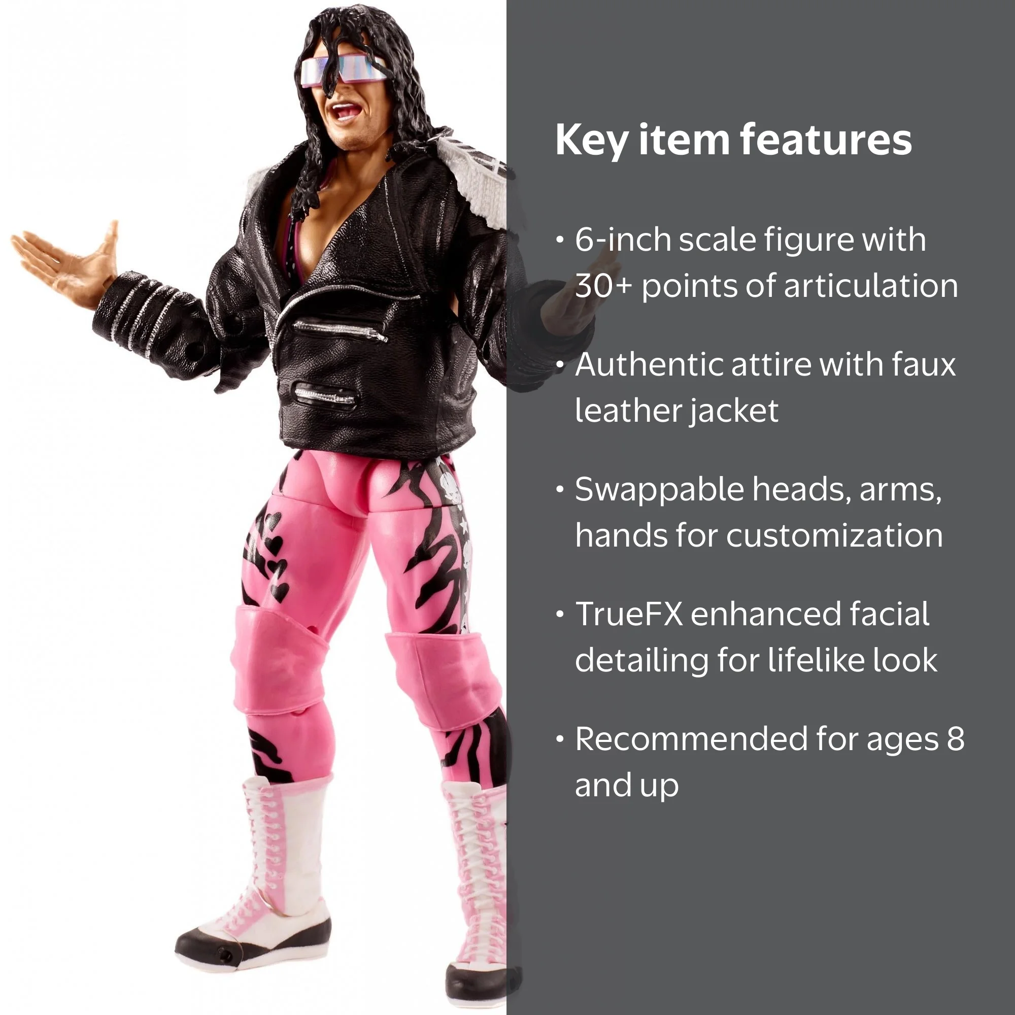 WWE Ultimate Edition Bret Hart Action Figure, King of the Ring