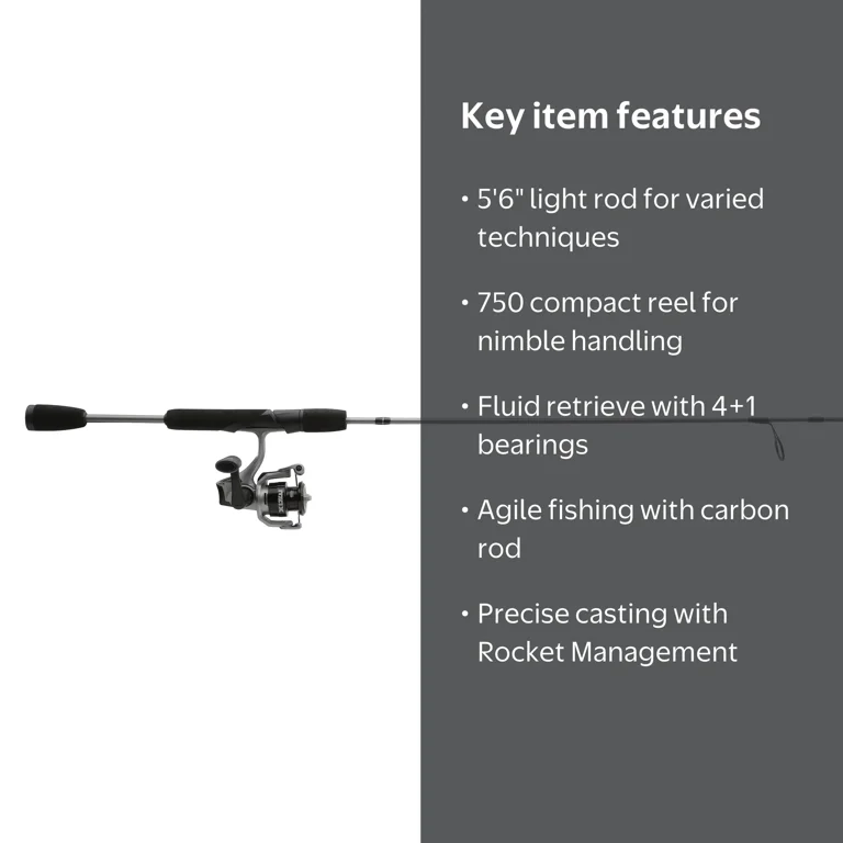 Abu Garcia Max X Spinning Fishing Combo, 5'6