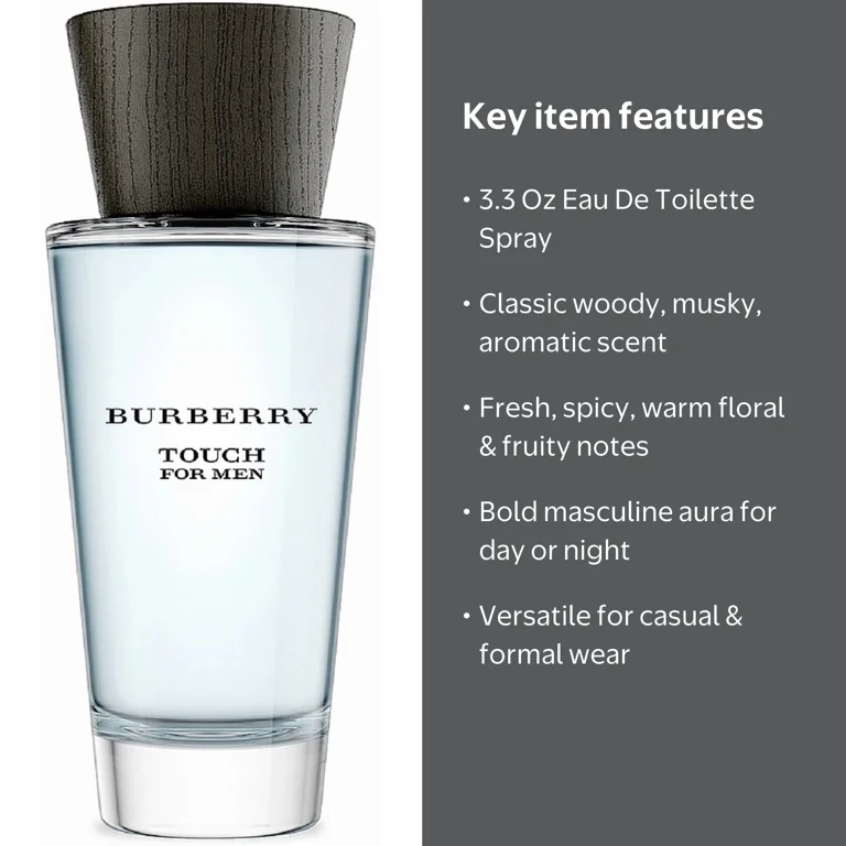Burberry, Eau De Toilette Spray for Men, 3.3 Oz, Aromatic Musk