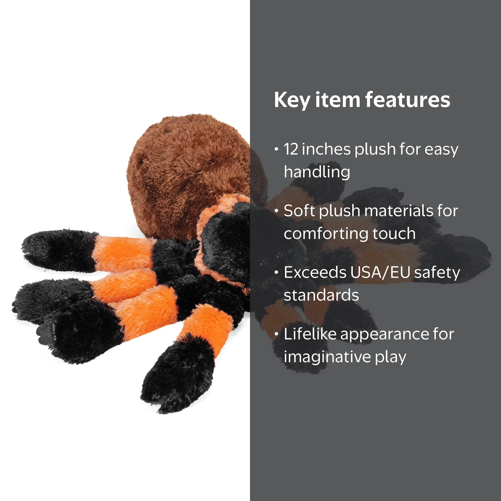 Wild Republic Tarantula Plush, Stuffed Animal, Plush Toy, Gifts