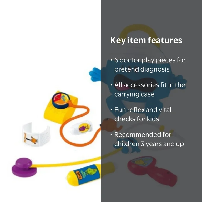 Fisher Price Mr Bump Medical Kit Preschool Doctor Set - Walmart.com