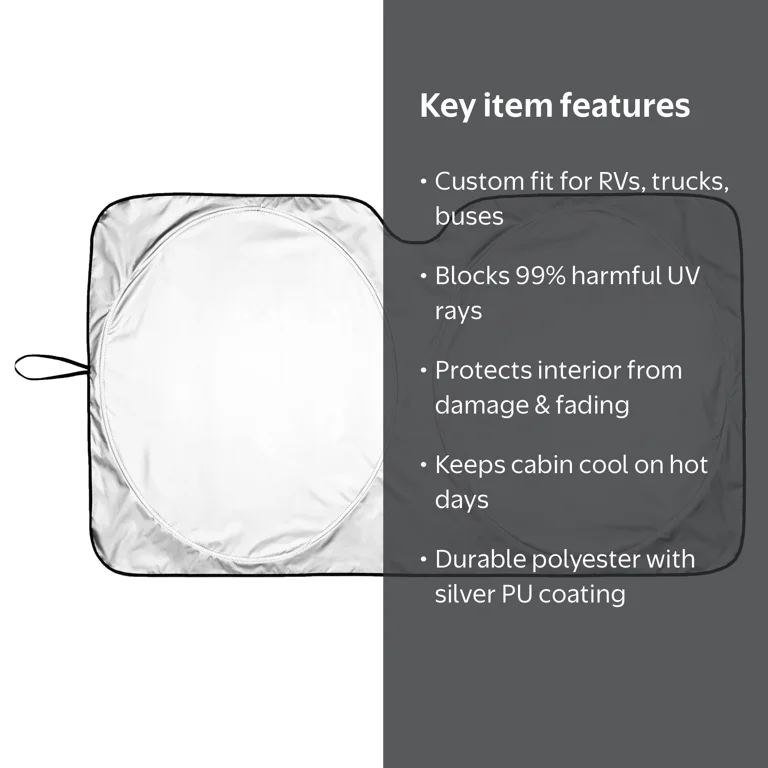 Auto Drive Large Foldable Sunshade for RV Trunk 39x67 inches, UV