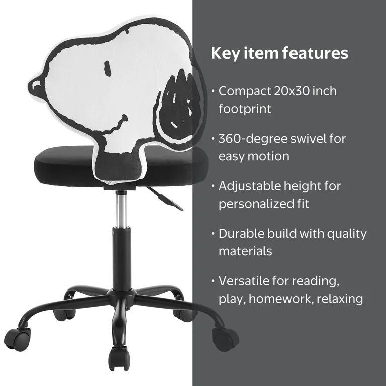 Peanuts Kids Figural Desk Chair, Snoopy - Walmart.com