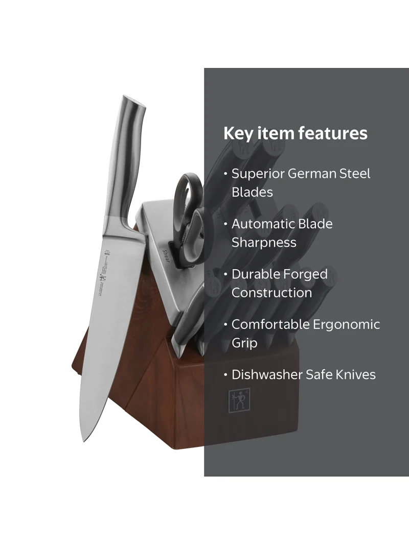 HENCKELS, Self-Sharpening Knife Block Set, 14-pc, Graphite