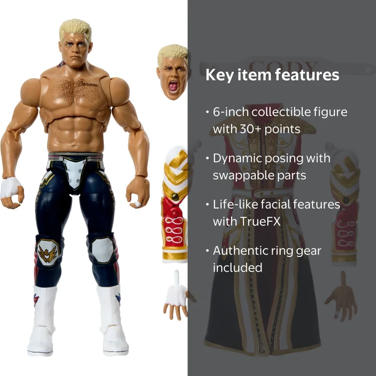 WWE Charlotte Flair Action Figure & Accessories, 6-inch with 30