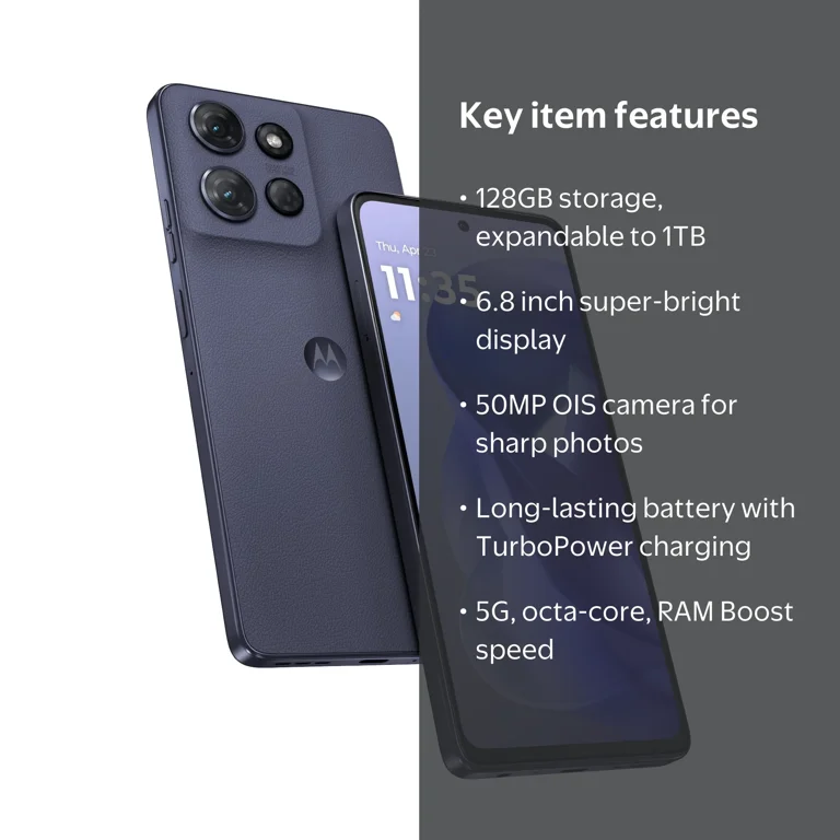Moto G Power 2025 128GB Smartphone (Unlocked), Slate Gray