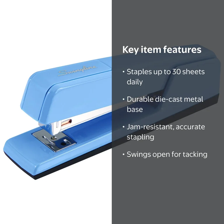 Swingline, Desktop Stapler, 747, 30 Sheets Electric Blue - Walmart.com