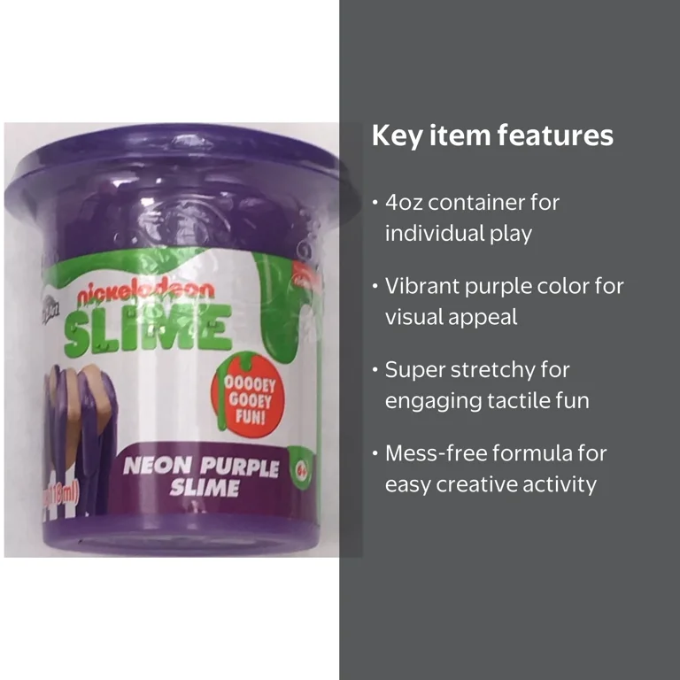 Nickelodeon 4oz Slime Purple by Cra-Z-Art - Walmart.com