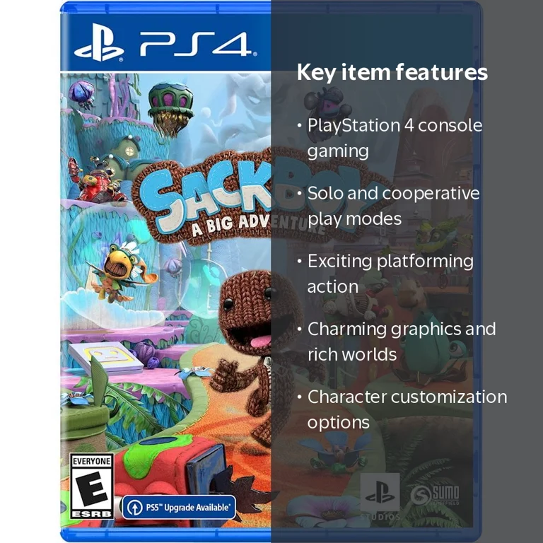 PlayStation, Sackboy: A Big Adventure, for PS4, 3D platformer