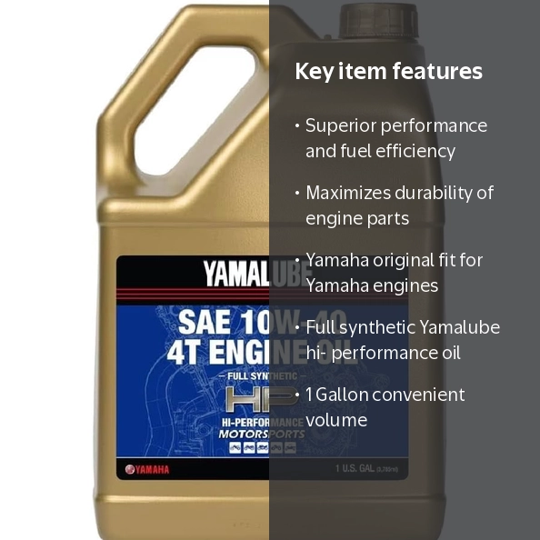 Yamaha Original OEM Yamalube LUB-10W40-FS-04 Hi Performance Full