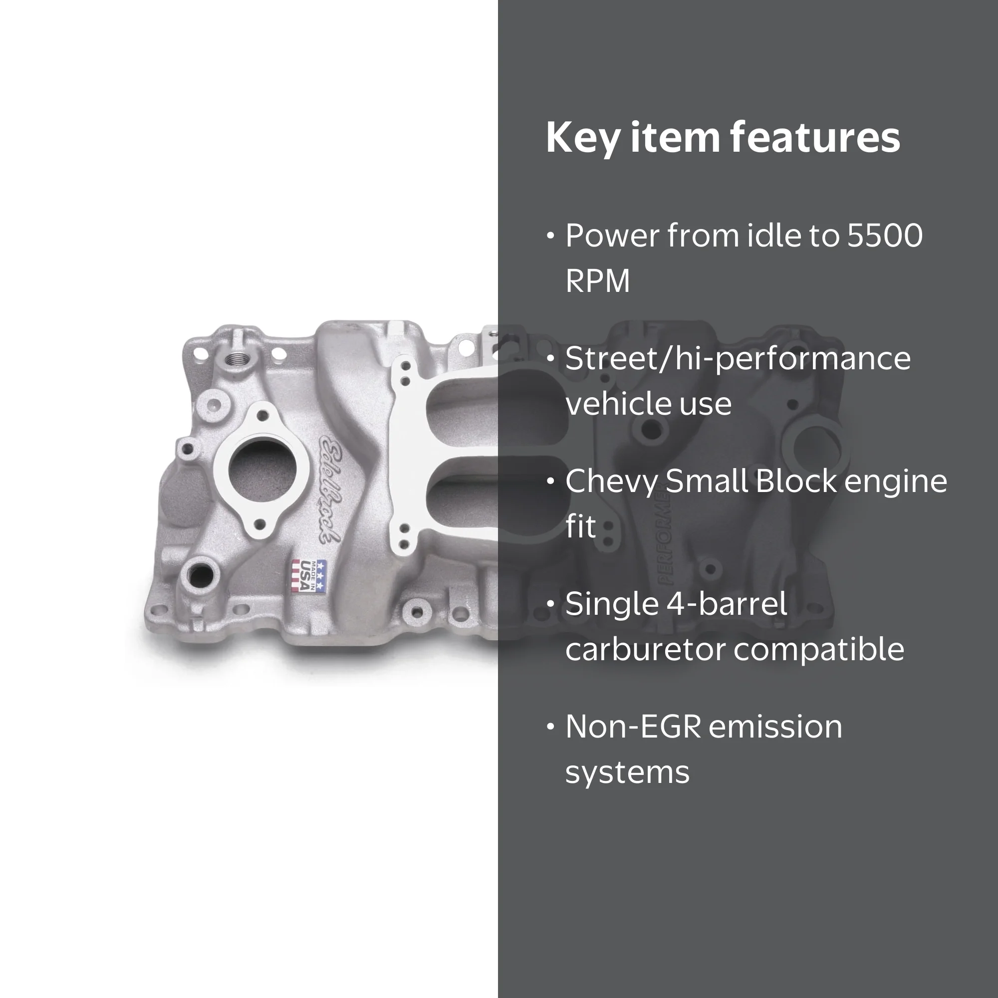 Edelbrock 2104 Performer Series Intake Manifold - Walmart.com
