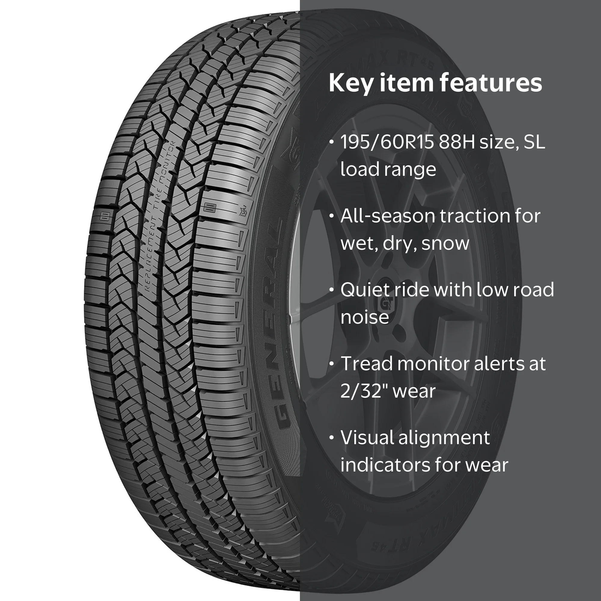 General AltiMAX RT45 All Season 195/60R15 88H Passenger Tire