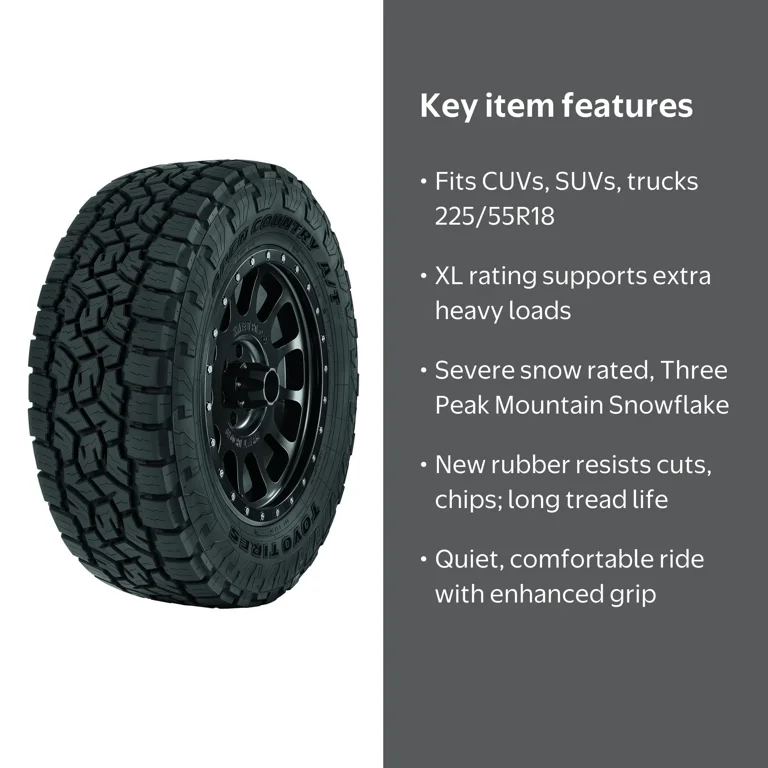 Toyo Open Country A/T III All-Season Tire 225/55R18XL 102H B108s
