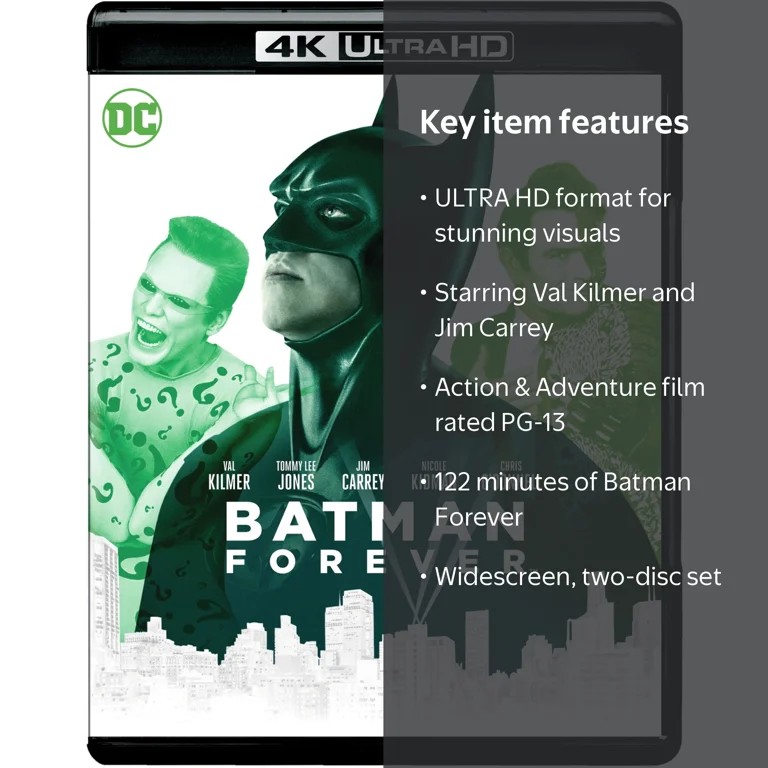 SDS, Action & Adventure DVD, Batman Forever ULTRA HD, 122 min