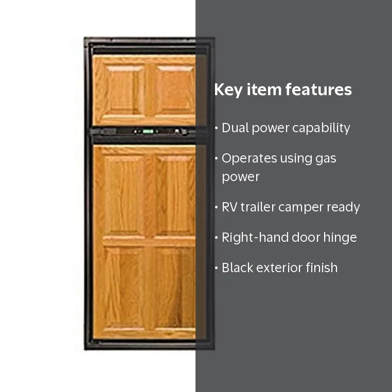 RV Trailer Camper Nx841 Gas Refrigerator 2-Way Blk Rh NORCOLD