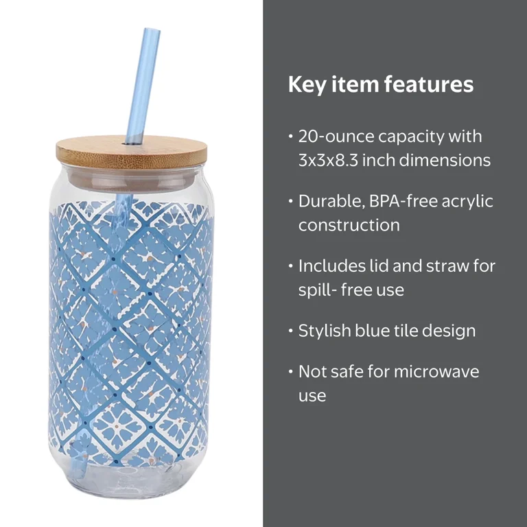 Mainstays 20-Ounce Acrylic Can Shape Tumbler - Walmart.com
