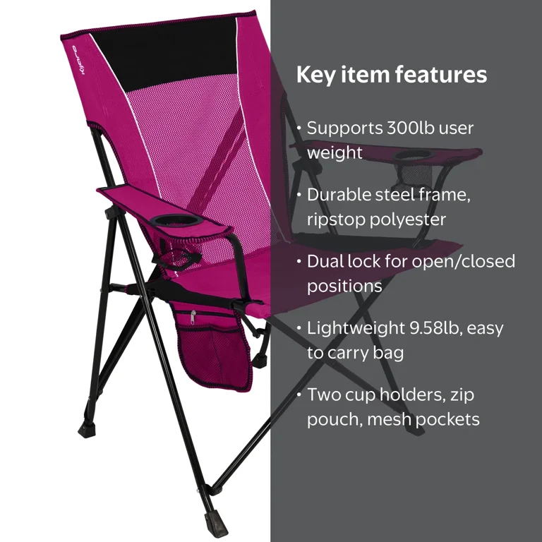 MIGHTY CROWN COJIE 9枚セット　激安 Kijaro, Dual Lock Chair, Hanami Pink, Supports 300 lbs - Walmart.com