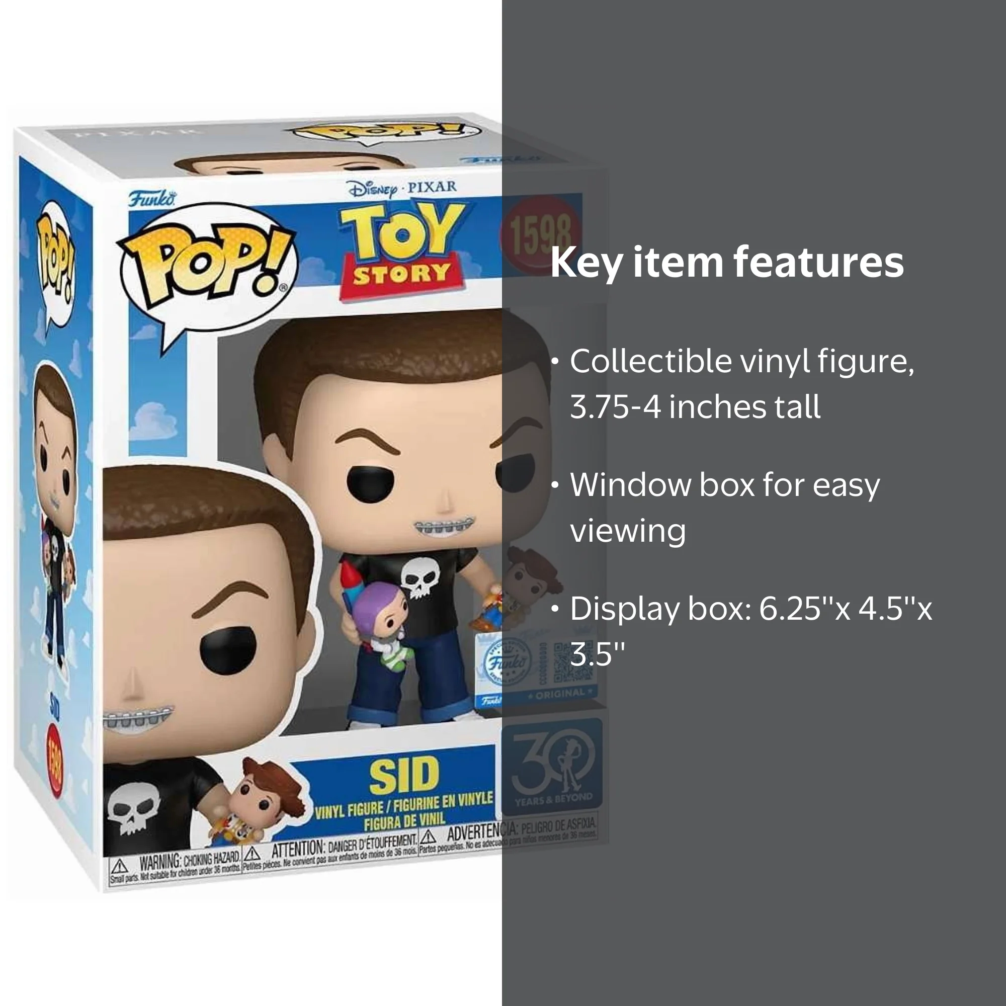 Funko Pop! Disney Toy Story 30th Anniversary Sid Exclusive Figure