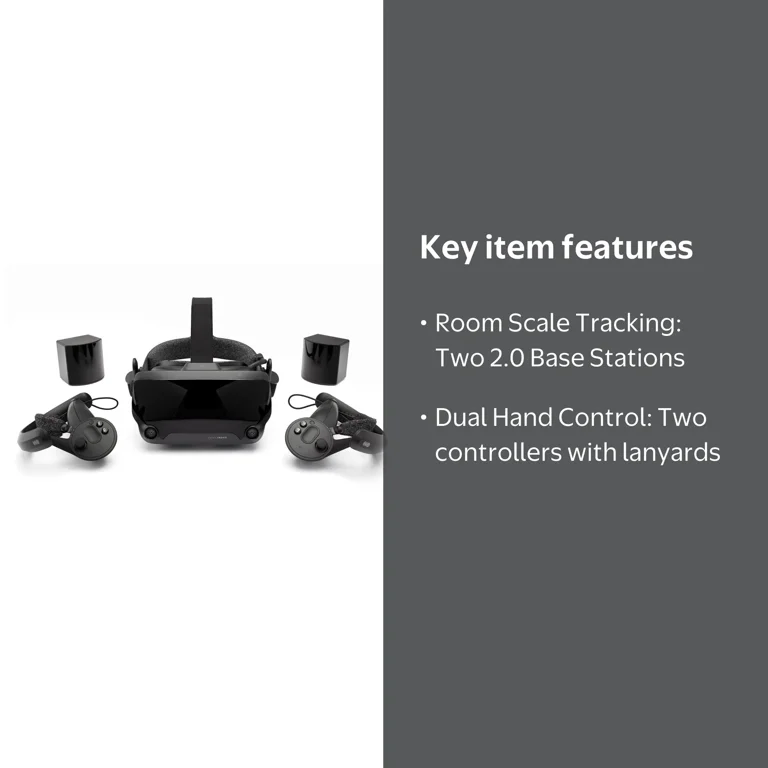 Valve Index VR Full Kit (Latest Release) (Includes Headset, Base