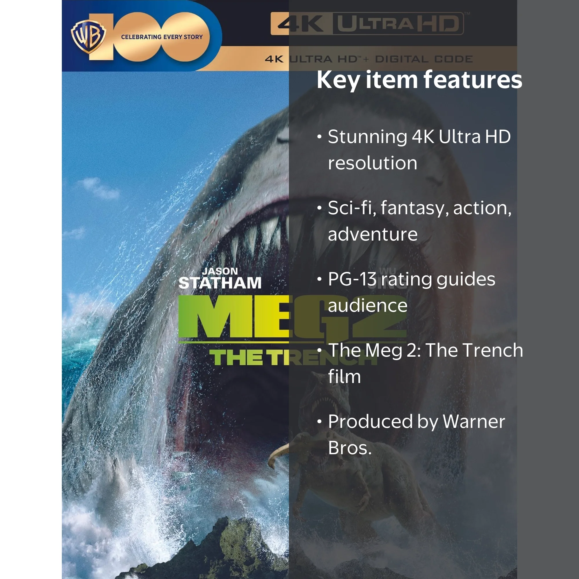 The Meg 2: The Trench - 4K Ultra HD + Digital Copy, Action