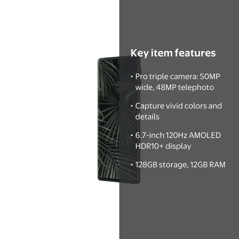 Google Pixel 6 Pro 5G Phone, Dual-SIM, 12GB RAM, 128GB Storage