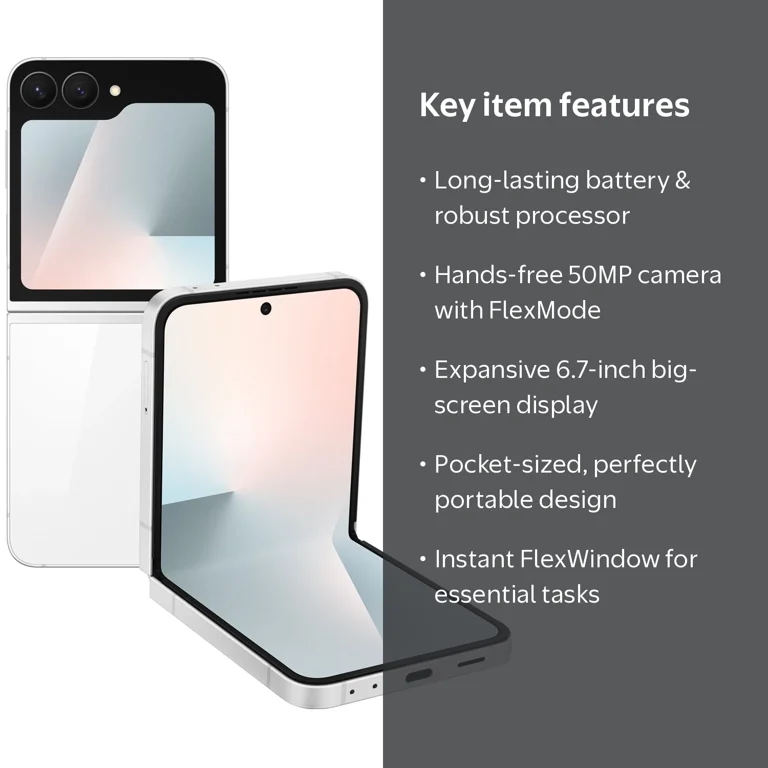 Samsung, Cell Phone, 6.7 Inches, 256GB, White, FlexMode - Walmart.com