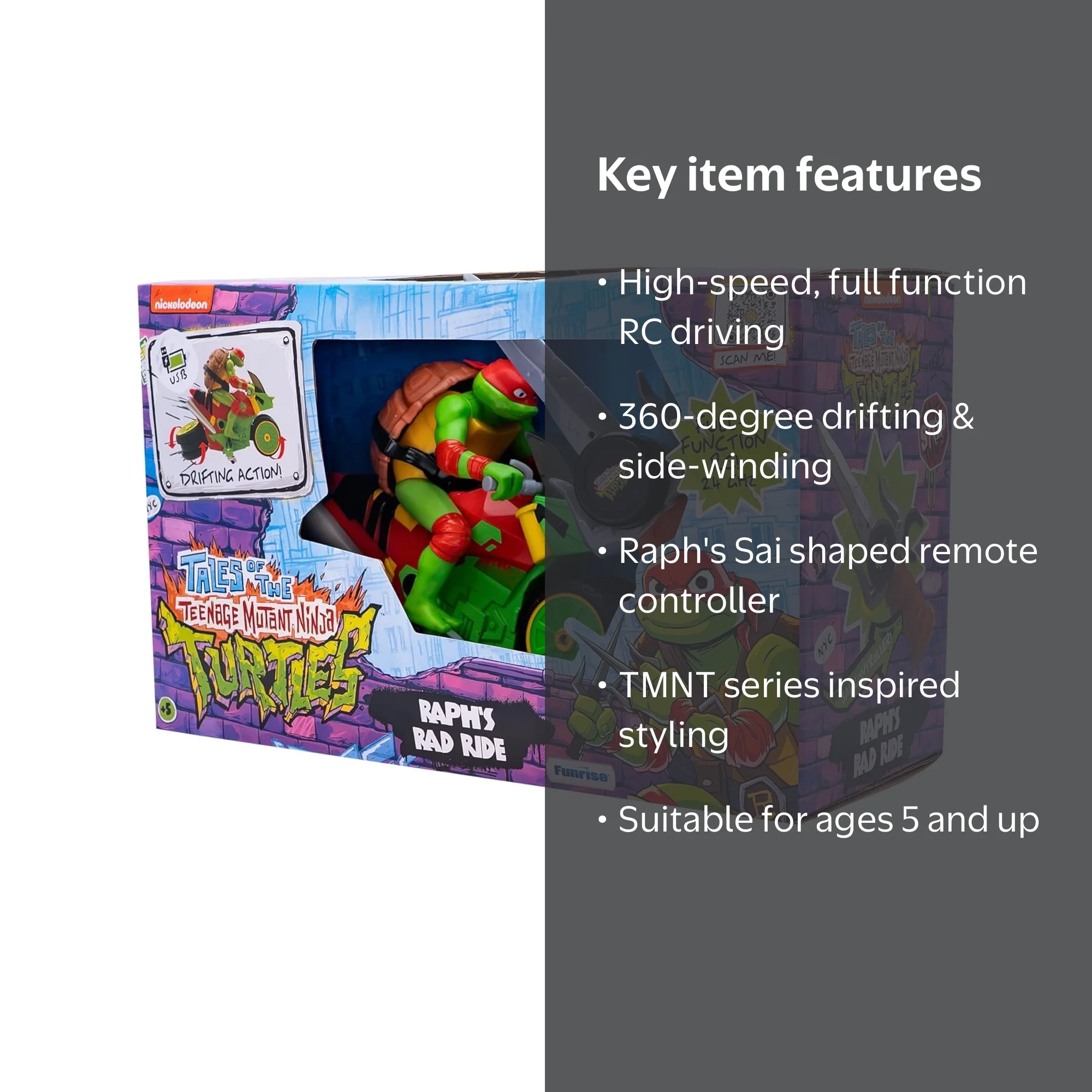 Teenage Mutant Ninja Turtles RC Raph's Rad Ride Remote Control