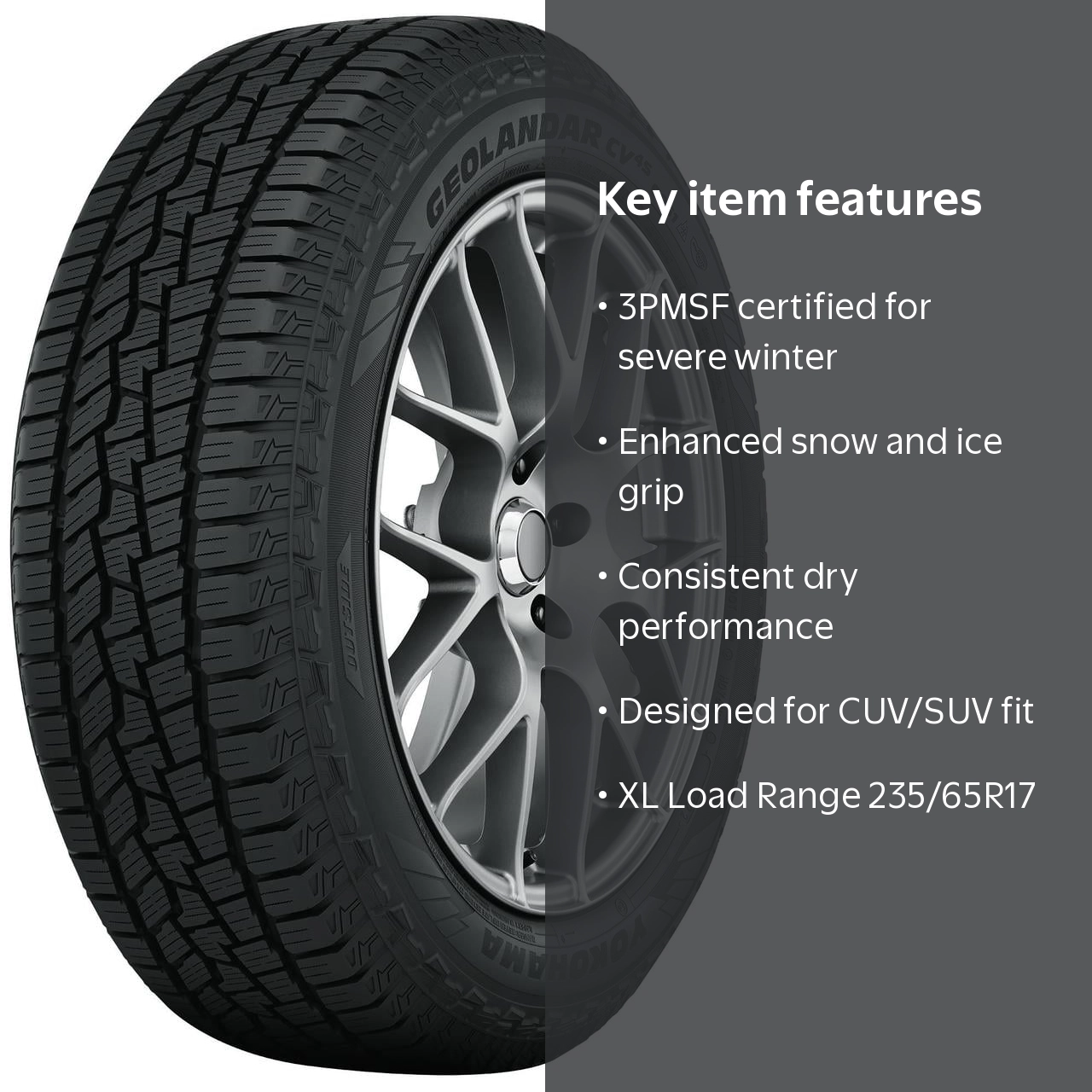 Yokohama Geolandar CV 4S 235/65R17 108V BW All Weather Tire