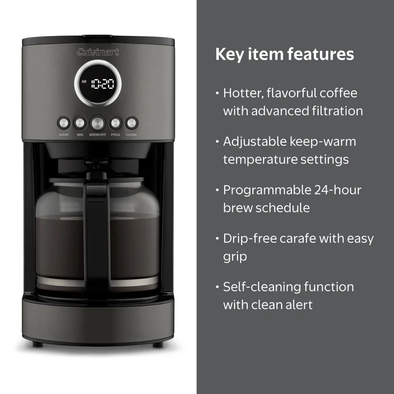 Cuisinart 12 Cup Programmable Coffeemaker, Auto Drip, Stainless