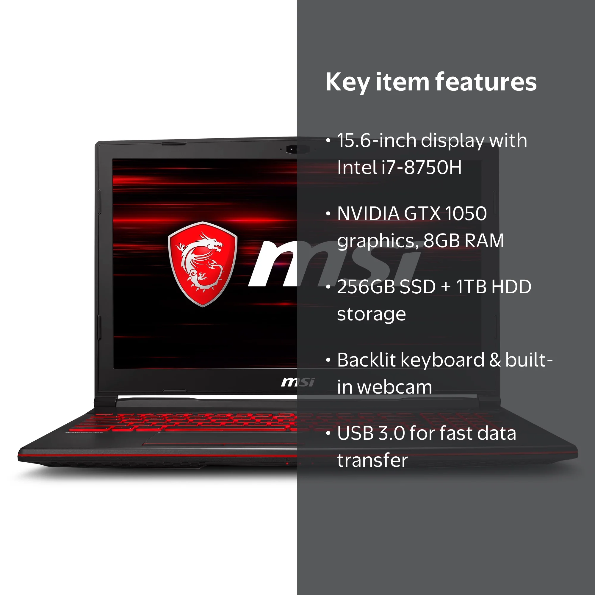 MSI GL63 Gaming Laptop 15.6