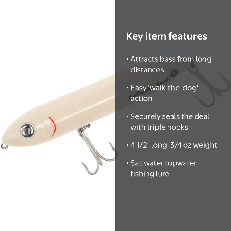 Heddon, Heddon One Knocker Spook, 3/4 oz Saltwater Fishing Lure