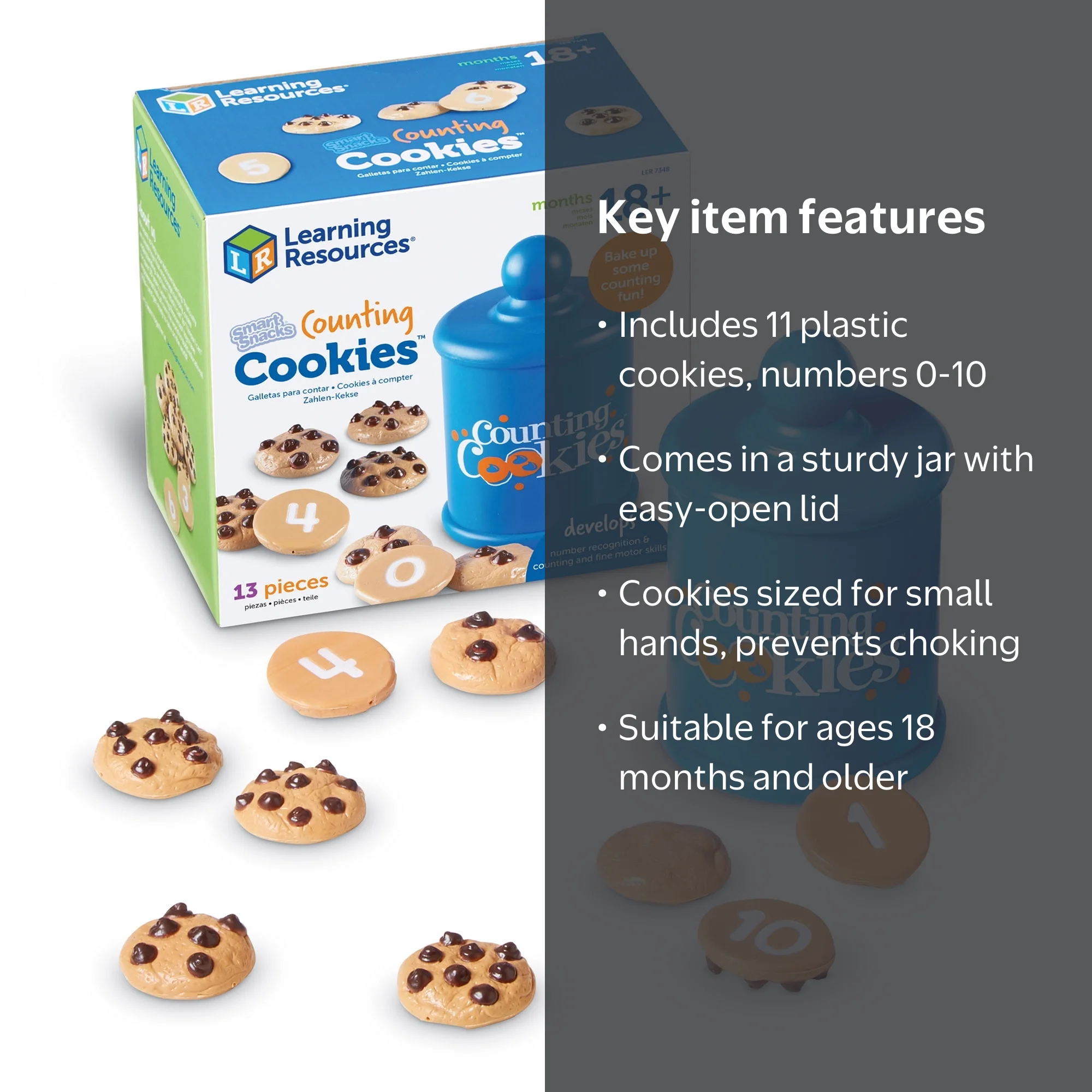 Learning Resources Smart Snacks Counting Cookies, Toddler Toy