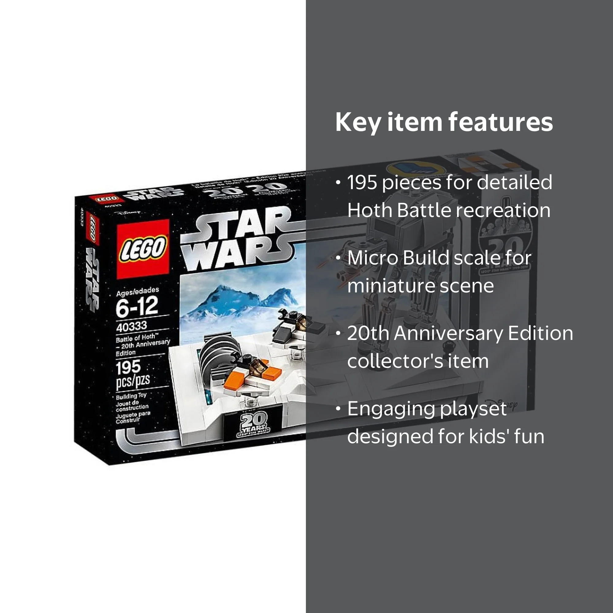LEGO Star Wars Battle of Hoth 20th Anniversary Edition 195 Piece
