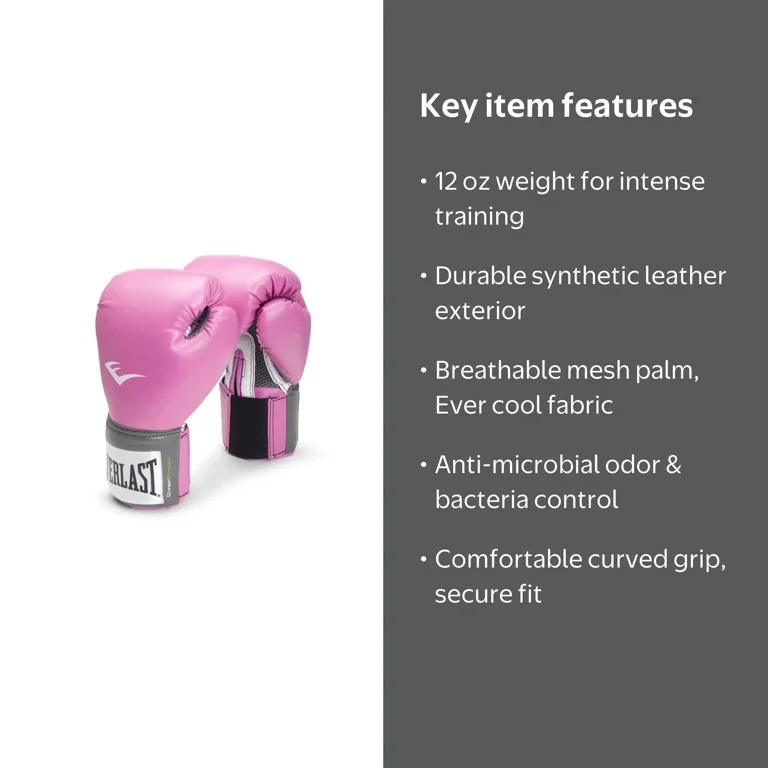 Everlast 12 Oz. Pink Pro Style Boxing Gloves - Walmart.com