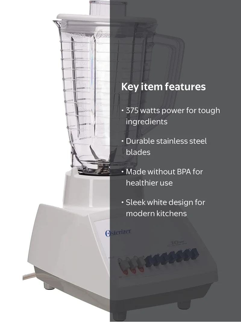 Oster, Mexican Classic Galaxie Blender, White, 375W Power