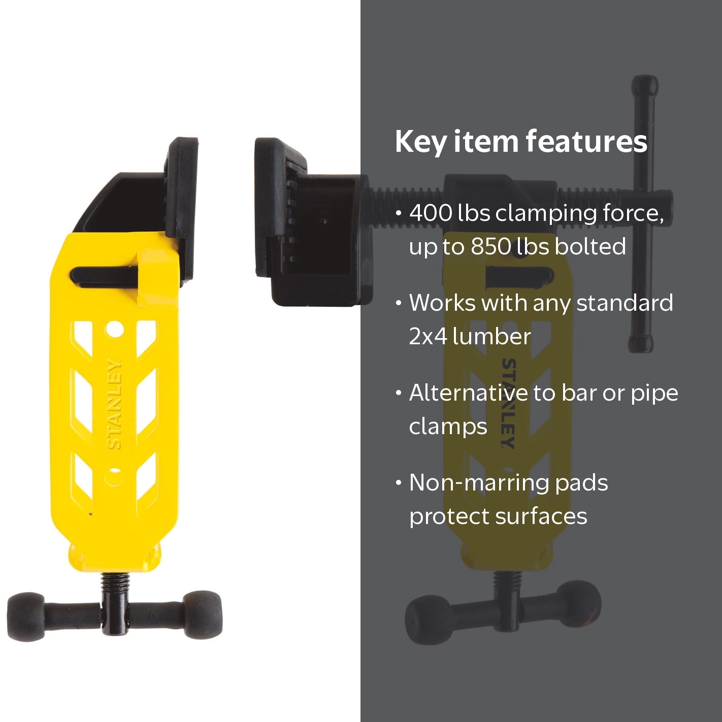 STANLEY STHT83166 2-Inch X 4-Inch Adjustable Clamp - Walmart.com
