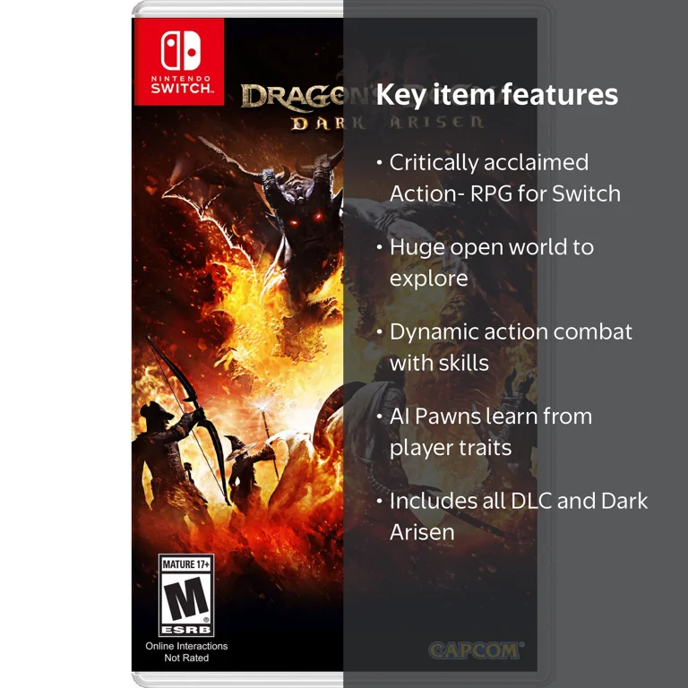 Dragon's Dogma Dark Arisen Nintendo Switch New Video Game with