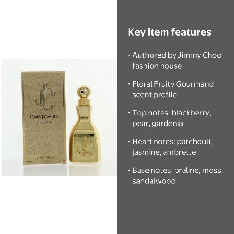 Jimmy Choo I Want Choo Le Parfum, Floral Fruity Gourmand, EDP