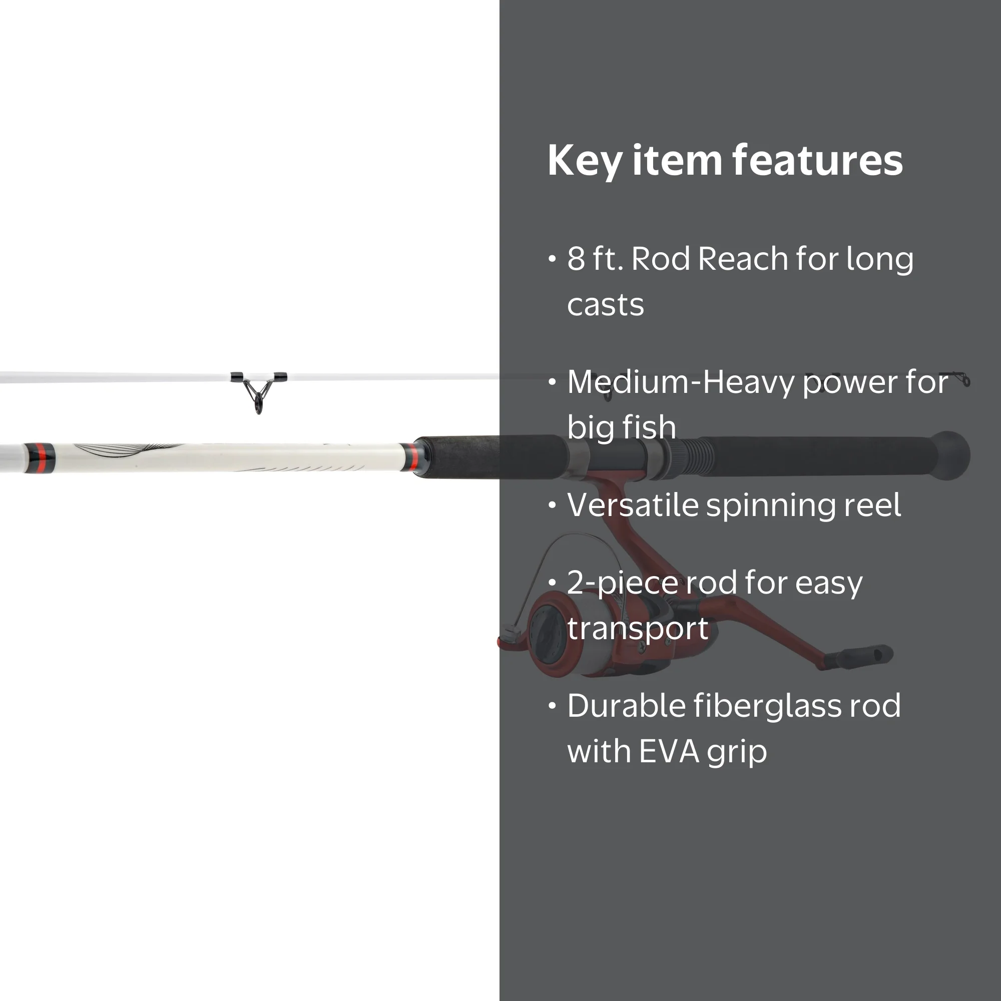 competitor spinning combo rod Ardent Super Duty 7ft6in MH -5000 Reel spooled with line Graphite reel seat 1 ball bearing drive Rod Length Reel Combo Star Rods Spinning